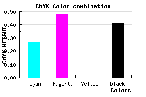 #6D4E96 color CMYK mixer