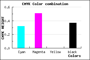 #6D4EA0 color CMYK mixer