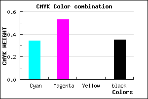 #6D4EA6 color CMYK mixer
