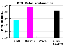 #6D4F95 color CMYK mixer