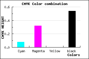 #6D5076 color CMYK mixer