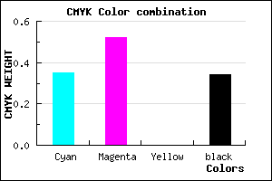 #6D50A8 color CMYK mixer