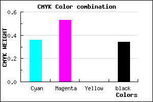 #6D50A9 color CMYK mixer