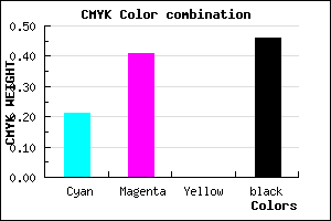 #6D528A color CMYK mixer