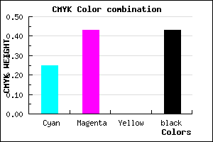 #6D5391 color CMYK mixer