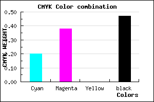 #6D5488 color CMYK mixer