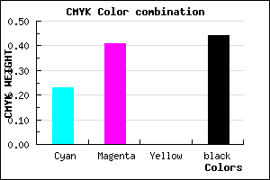 #6D548E color CMYK mixer