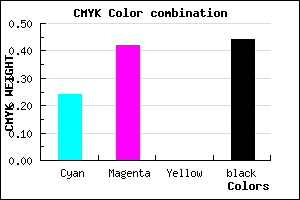 #6D5490 color CMYK mixer