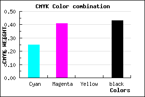 #6D5591 color CMYK mixer