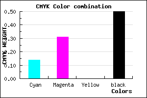 #6D577F color CMYK mixer