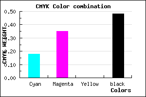 #6D5785 color CMYK mixer