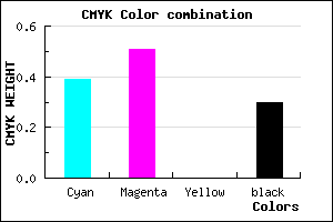 #6D57B2 color CMYK mixer