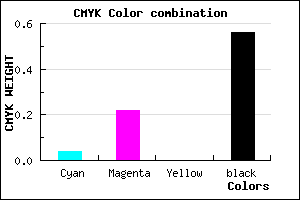 #6D5871 color CMYK mixer