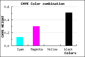 #6D587E color CMYK mixer