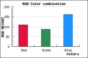 rgb background color #6D58A2 mixer