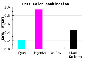 #6D098B color CMYK mixer