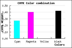 #6D5A95 color CMYK mixer
