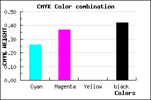 #6D5D93 color CMYK mixer