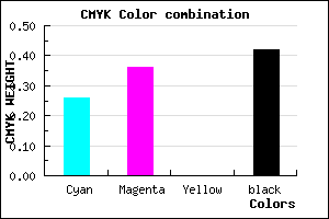 #6D5E93 color CMYK mixer