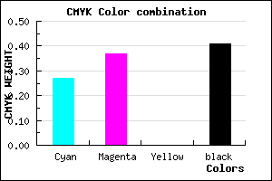 #6D5E96 color CMYK mixer