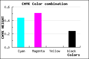#6D5EC1 color CMYK mixer