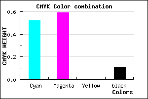#6D5EE3 color CMYK mixer