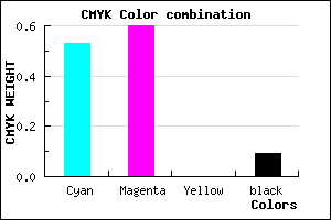 #6D5EE9 color CMYK mixer
