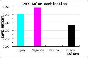 #6D5FB9 color CMYK mixer