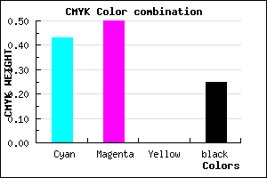 #6D5FBF color CMYK mixer