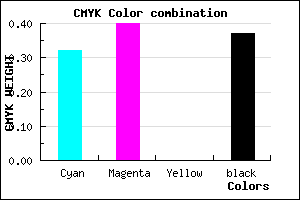 #6D60A0 color CMYK mixer