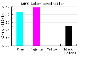 #6D60BE color CMYK mixer