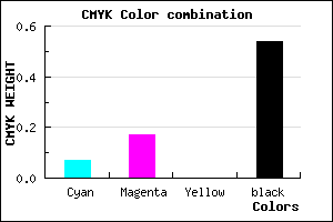 #6D6175 color CMYK mixer