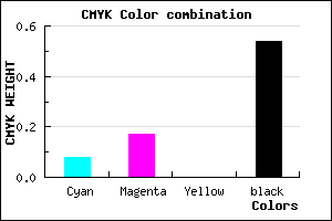 #6D6276 color CMYK mixer