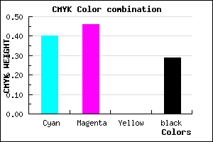 #6D62B6 color CMYK mixer