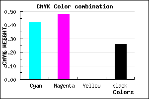 #6D62BC color CMYK mixer