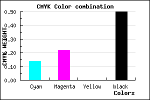 #6D637F color CMYK mixer