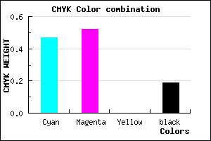 #6D63CF color CMYK mixer