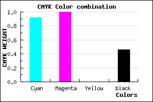 #0B008A color CMYK mixer