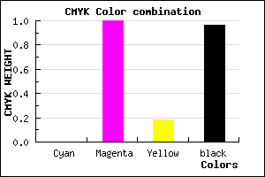 #0B0009 color CMYK mixer