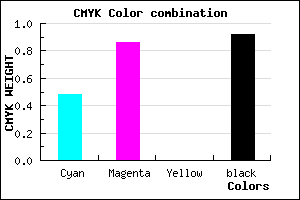 #0B0315 color CMYK mixer
