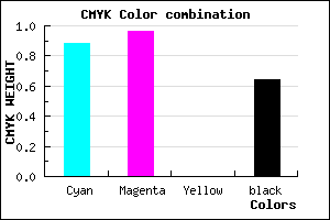 #0B045C color CMYK mixer