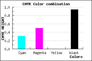 #0B0810 color CMYK mixer