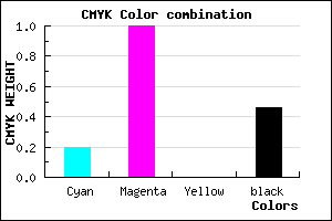 #6E008A color CMYK mixer