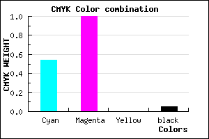 #6E00F1 color CMYK mixer
