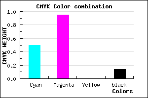 #6E0ADC color CMYK mixer