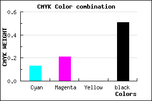 #6E647E color CMYK mixer