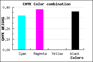 #6E64A2 color CMYK mixer
