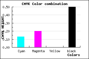 #6E657F color CMYK mixer