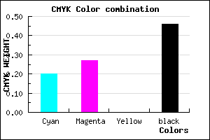 #6E658A color CMYK mixer