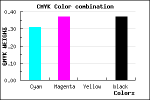 #6E65A0 color CMYK mixer